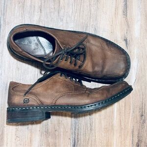 Born Men's Brown Leather Lace-Up Oxfords